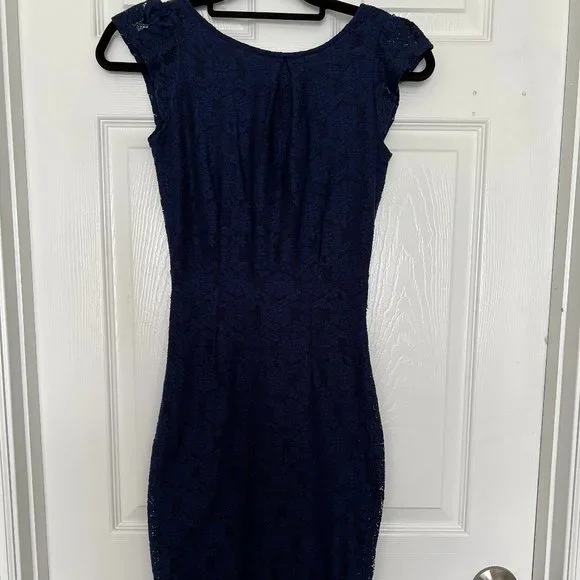 Dorothy Perkins | Dresses | Dorothy Perkins Navy Lace Midi Dress Size 2 Us  6 Uk Euc | Poshmark